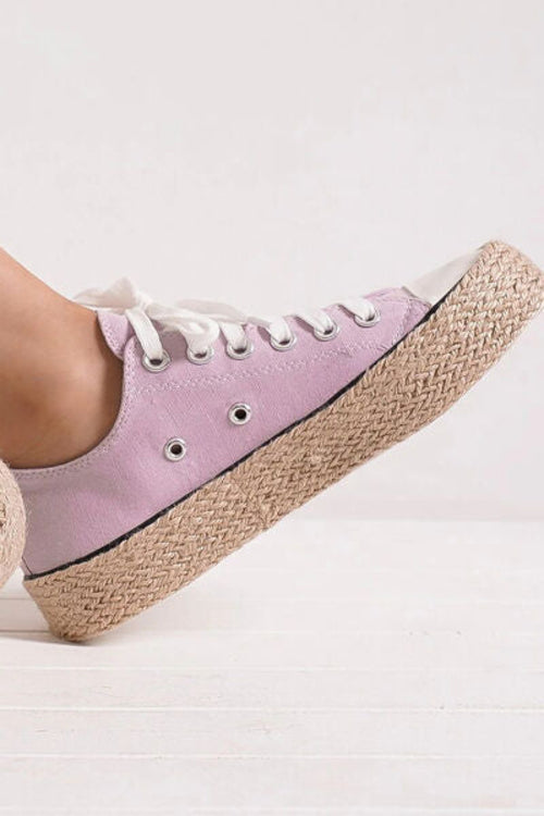 Woven Lace Espadrille Sneakers